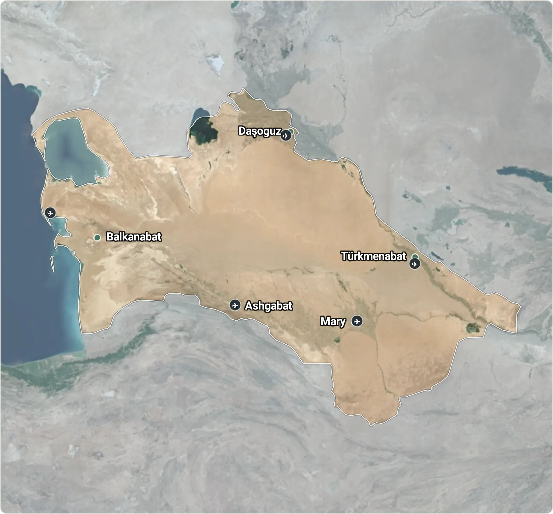 Map of Turkmenistan