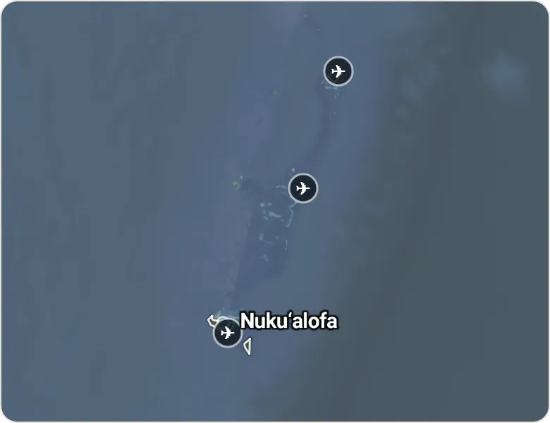 Map of Tonga