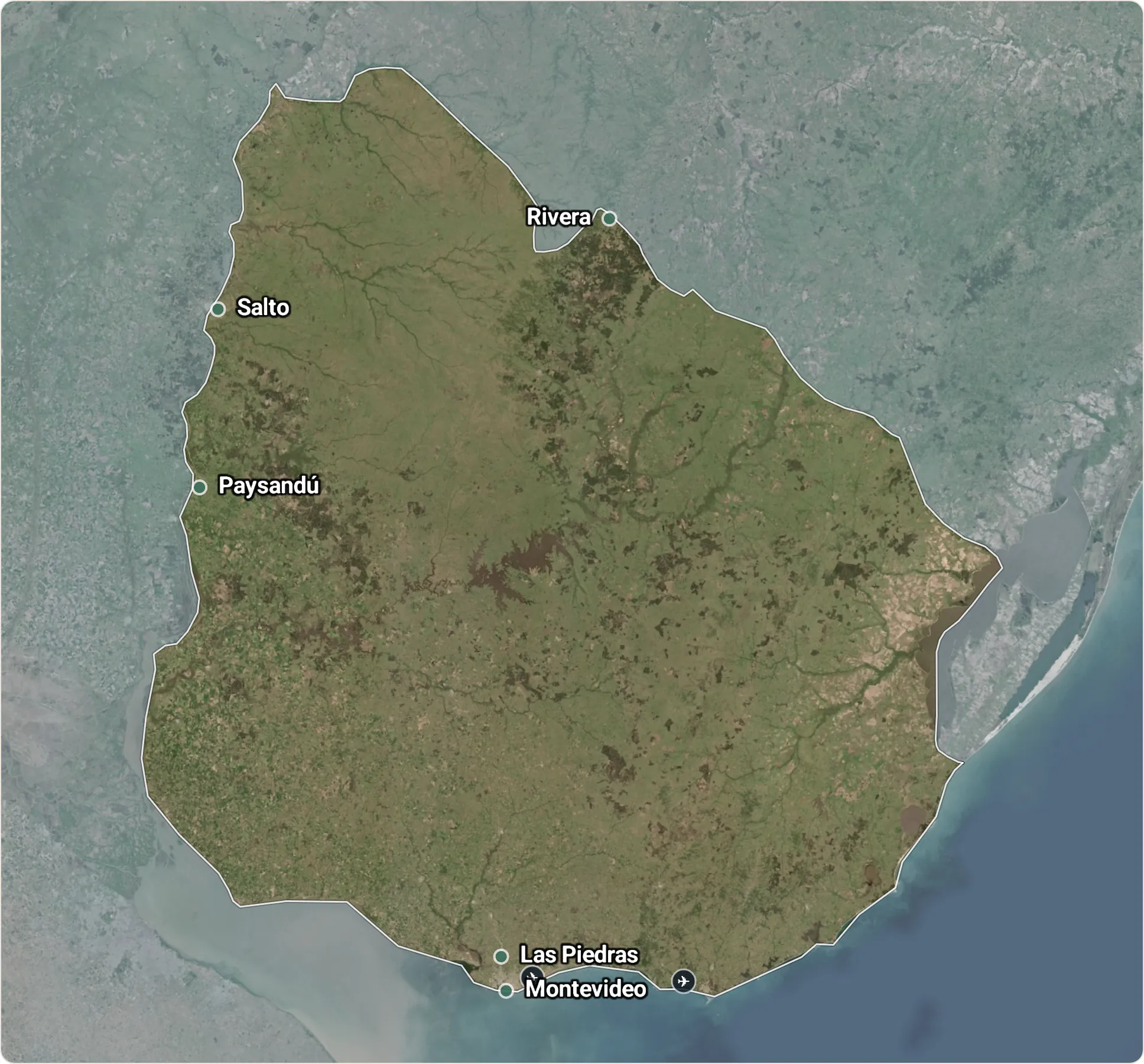 Map of Uruguay
