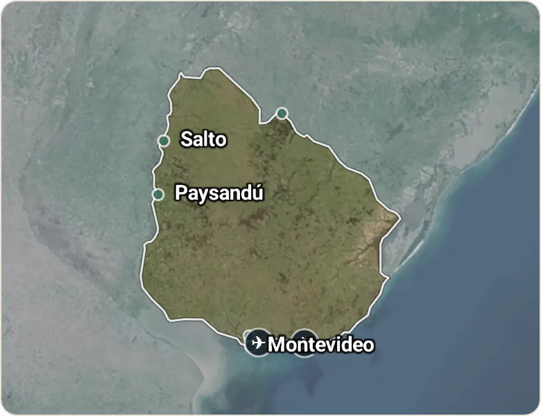 Map of Uruguay