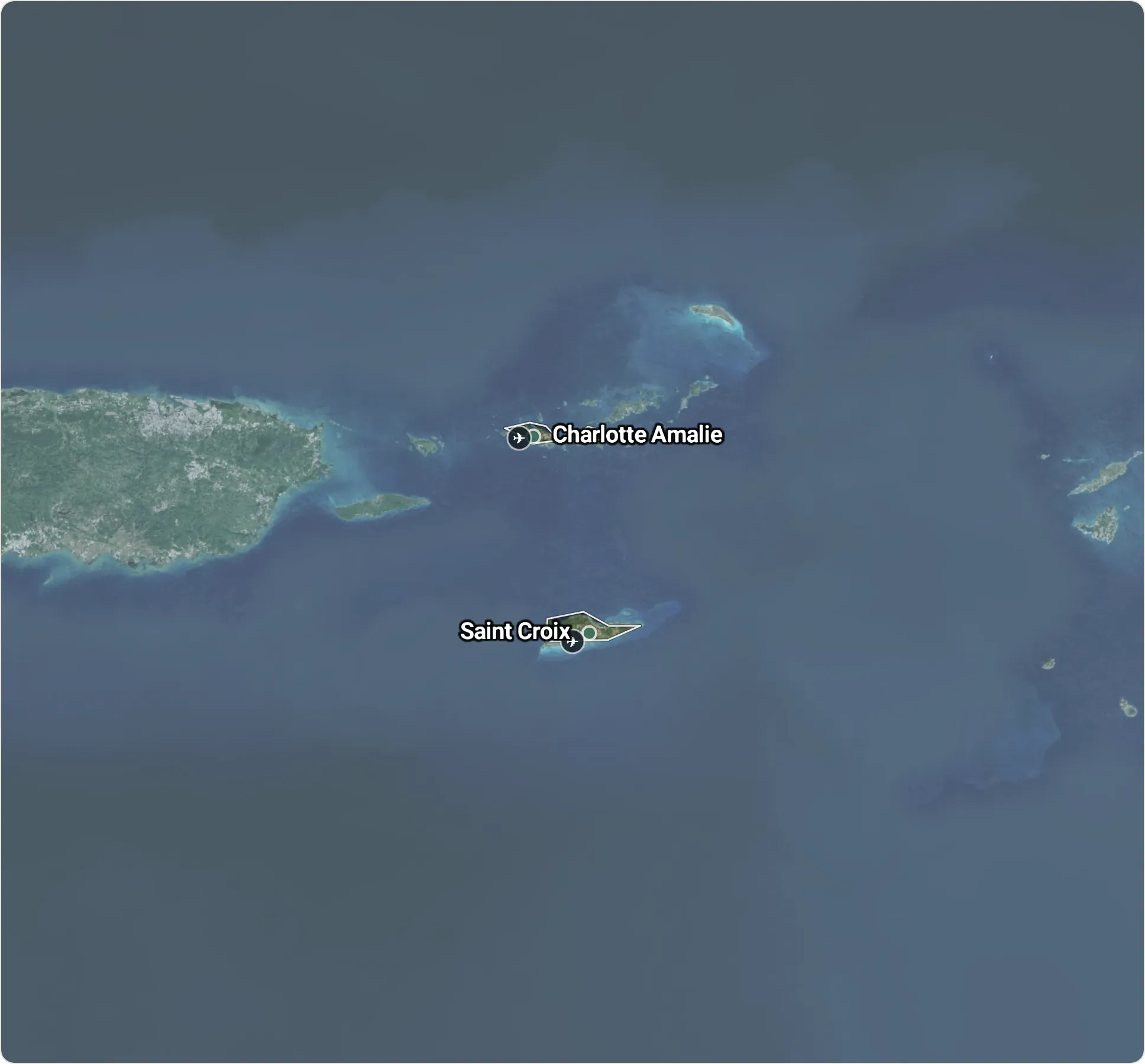 Map of U.S. Virgin Islands