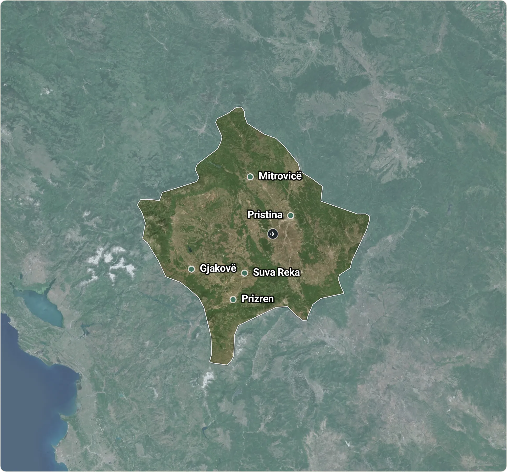 Map of Kosovo