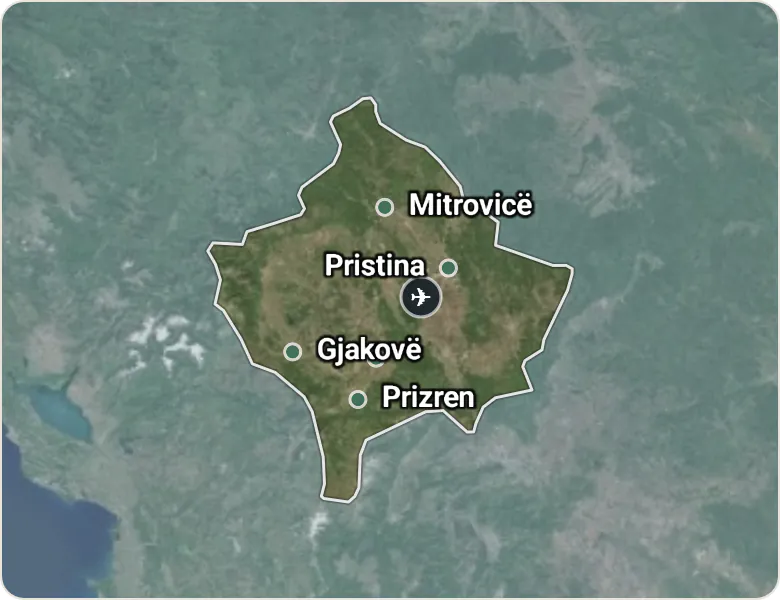 Map of Kosovo