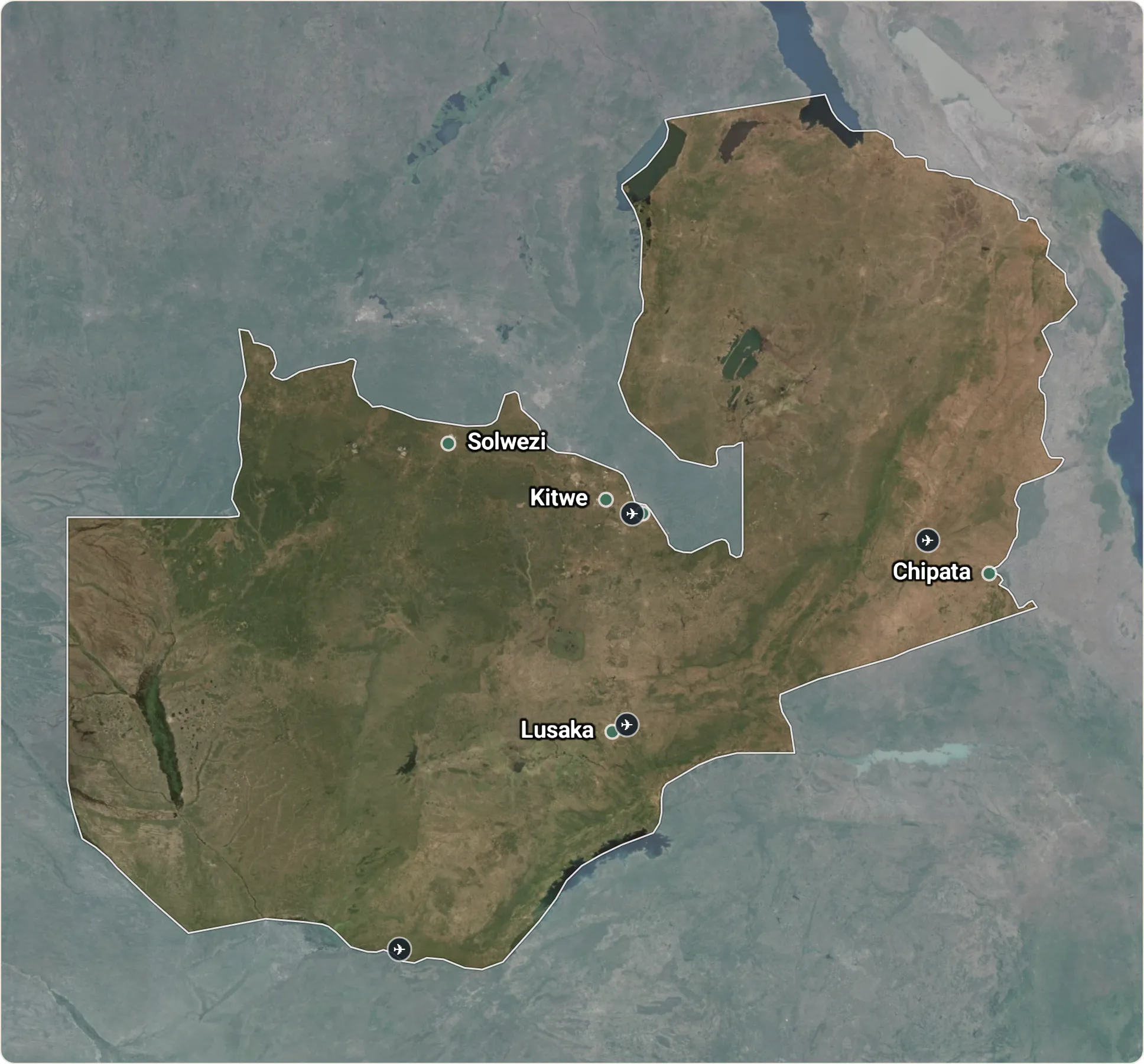 Map of Zambia