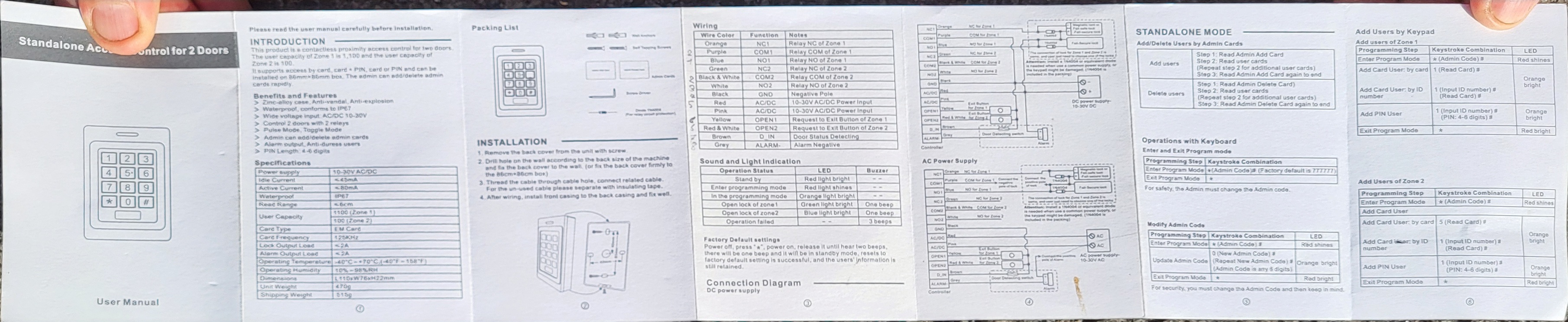 Front gate manual page 1