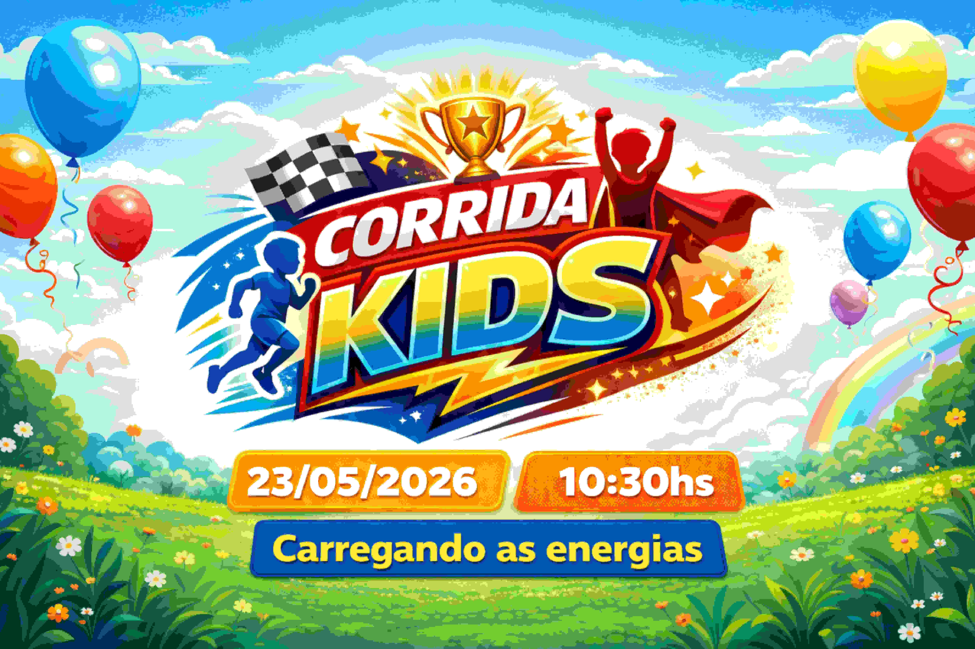 corrida kids decathlon 2026 - carregando as energias