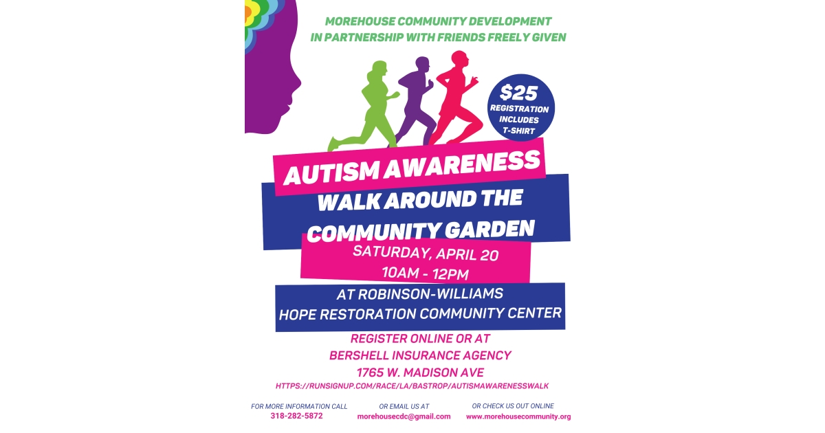 Autism Awareness Walk Around the Community Garden