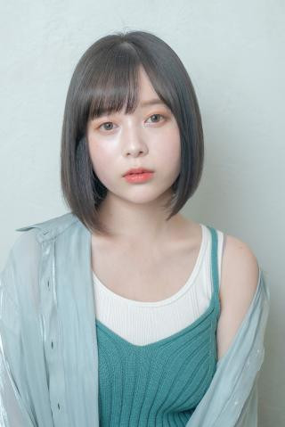 小顔に見える大人サラサラボブ Minx 銀座店のヘアスタイル ヘアログ