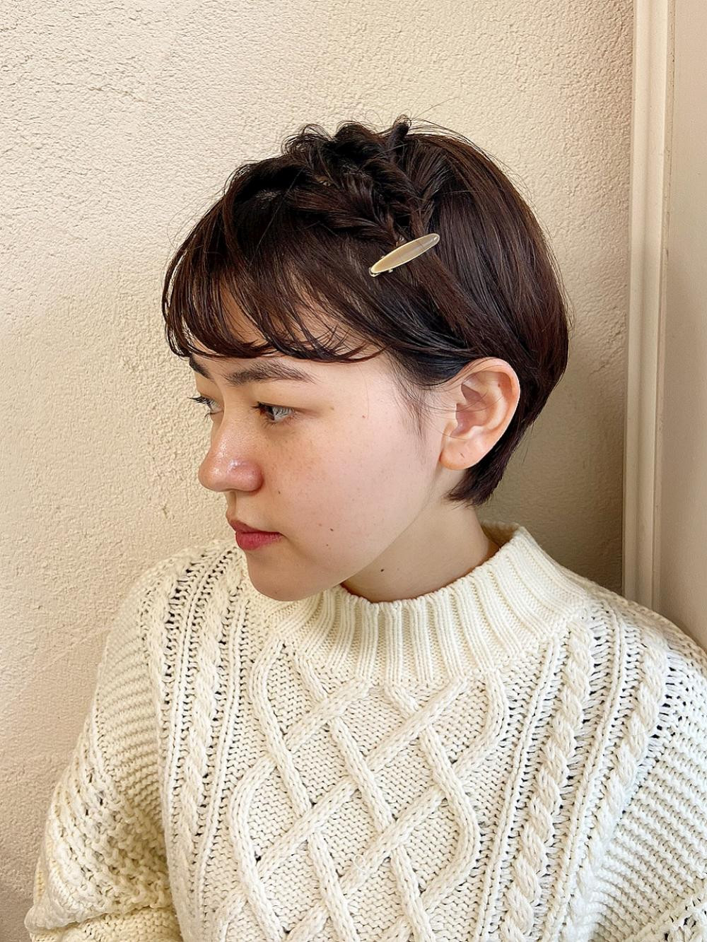 ショートヘアサイドくるりんぱアレンジ Natsuyaのヘアスタイル ヘアログ