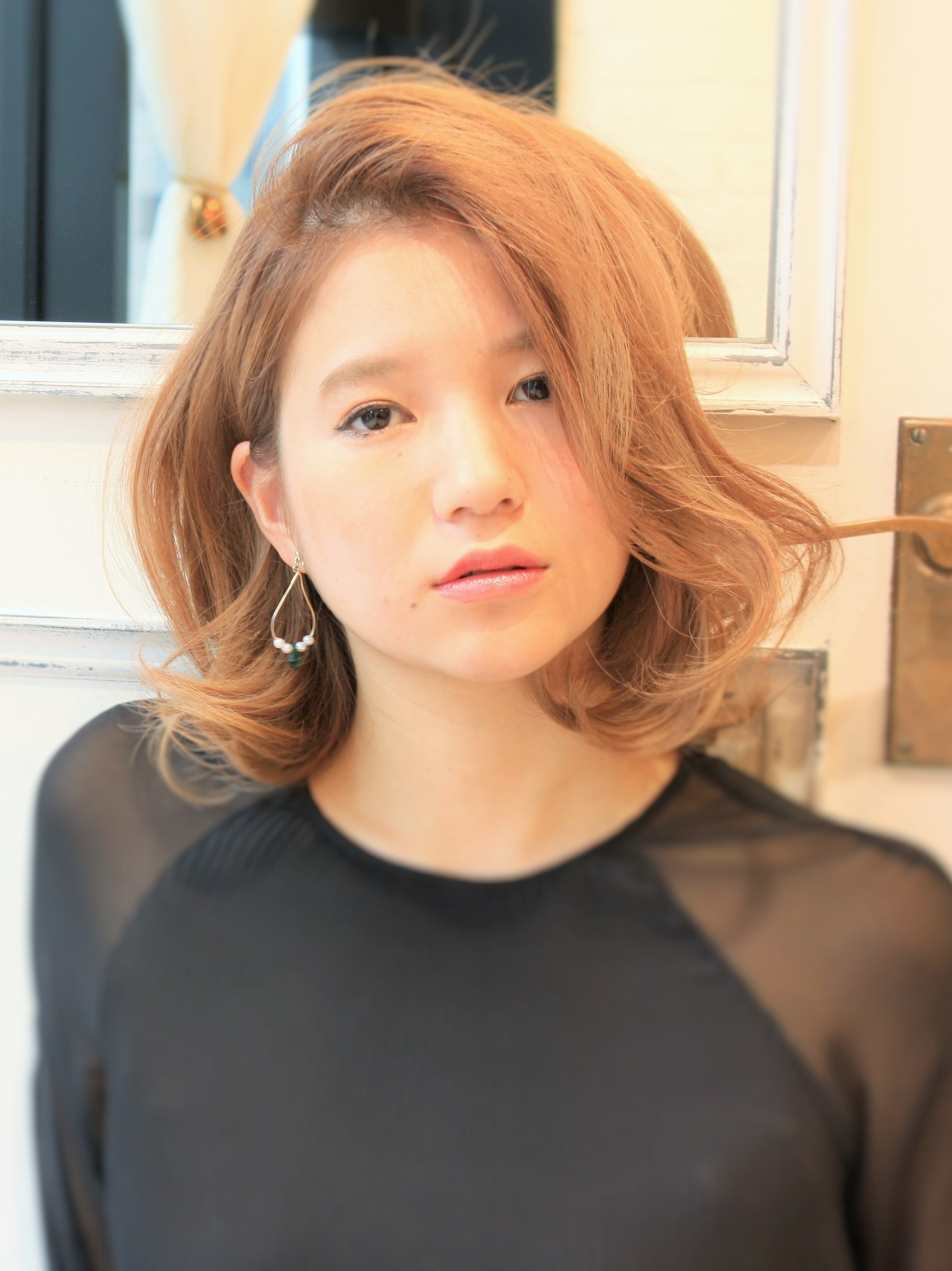 外国人風ゆるウェーブ ミディアムボブ Kair Aoyama 青山のヘアスタイル ヘアログ