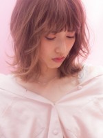 MINX 青山店 紗栄子風 鎖骨ミディアム 切りっぱなしレイヤーボブ