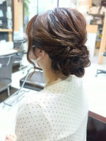 結婚式ヘアアレンジ、ヘアセット編み込み