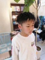 & again HAIR DESIGN 緑橋 オシャレな男の子の子供カットツーブロックツイストパーマ