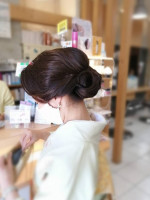 & again HAIR DESIGN 緑橋 入学式お母様ヘアセット着付け