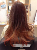 & again HAIR DESIGN 緑橋 グラデーションカラーロング