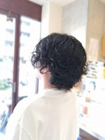 & again HAIR DESIGN 緑橋 メンズお客様パーマスタイルスパイラルミックス巻き