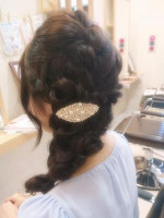 & again HAIR DESIGN 緑橋 編み込み★サイド寄せ