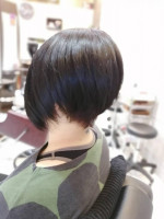 & again HAIR DESIGN 緑橋 アシンメトリー前下がりボブのお客様