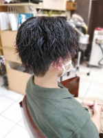 & again HAIR DESIGN 緑橋 メンズツーブロックソフトツイストパーマスタイル