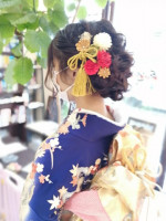 & again HAIR DESIGN 緑橋 成人式ヘアセット振り袖着付け前撮り