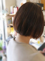 & again HAIR DESIGN 緑橋 卒園式前にママもカットとカラーでボブに可愛く