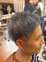 & again HAIR DESIGN 緑橋 シルバーアッシュワックスでちょいワルショート