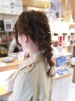 & again HAIR DESIGN 緑橋 結婚式玉ねぎクルリンパ編みおろしヘアアレンジ