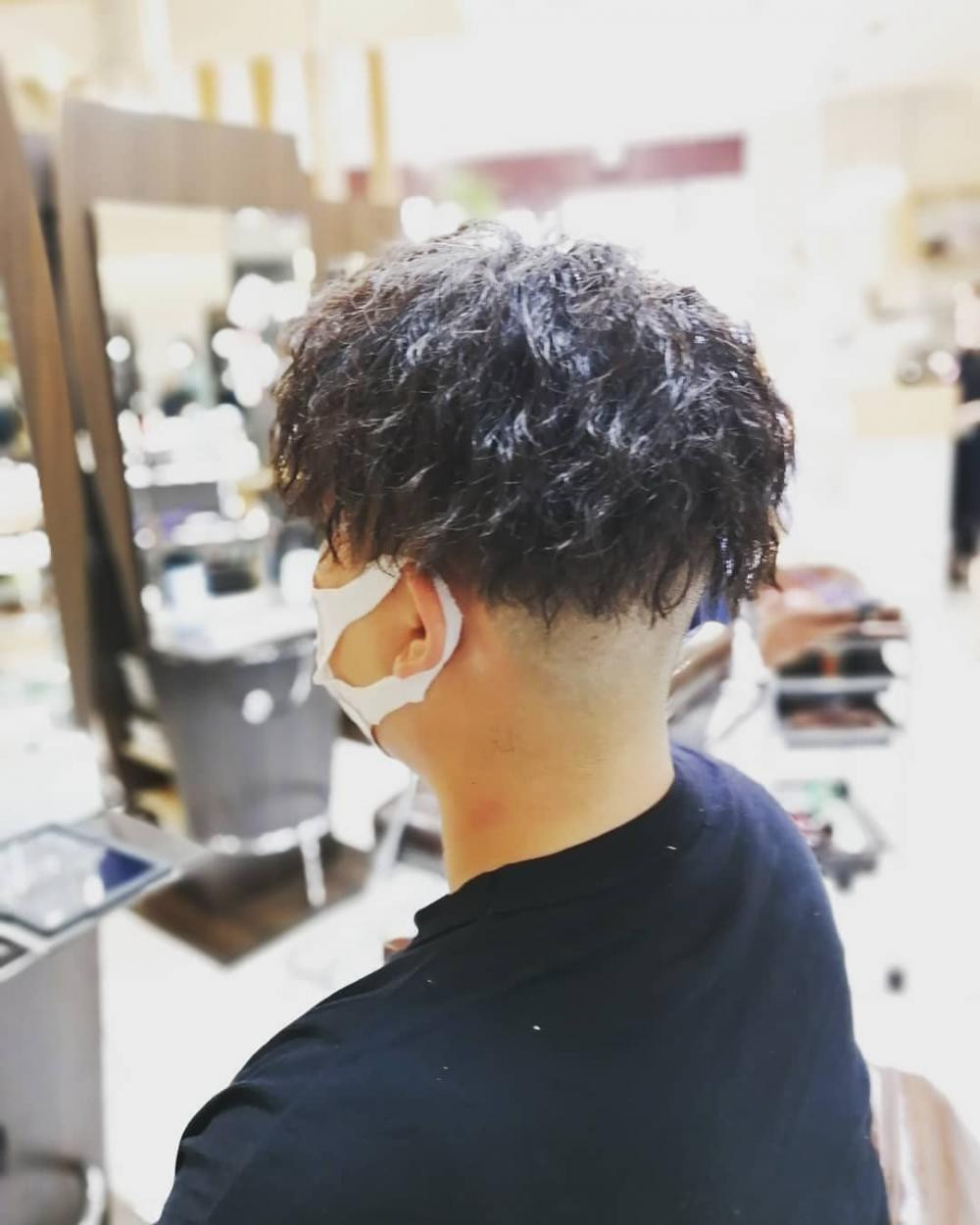 メンズツーブロックツイストパーマスタイル No Again Hair Design 緑橋のヘアスタイル ヘアログ