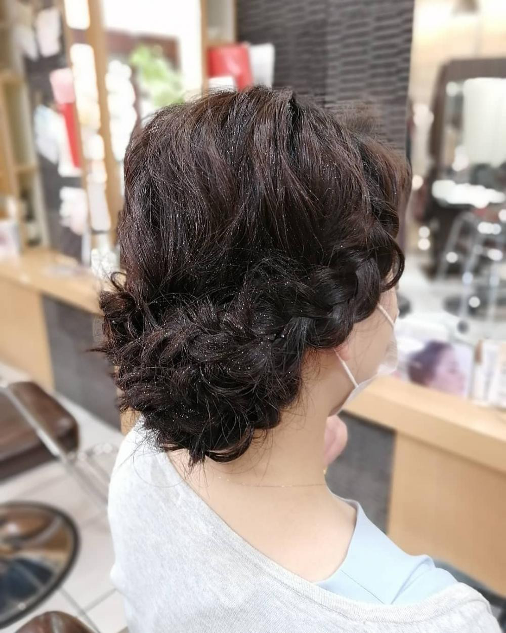 結婚式ヘアアレンジ ヘアセット編み込み Again Hair Design 緑橋のヘアスタイル ヘアログ