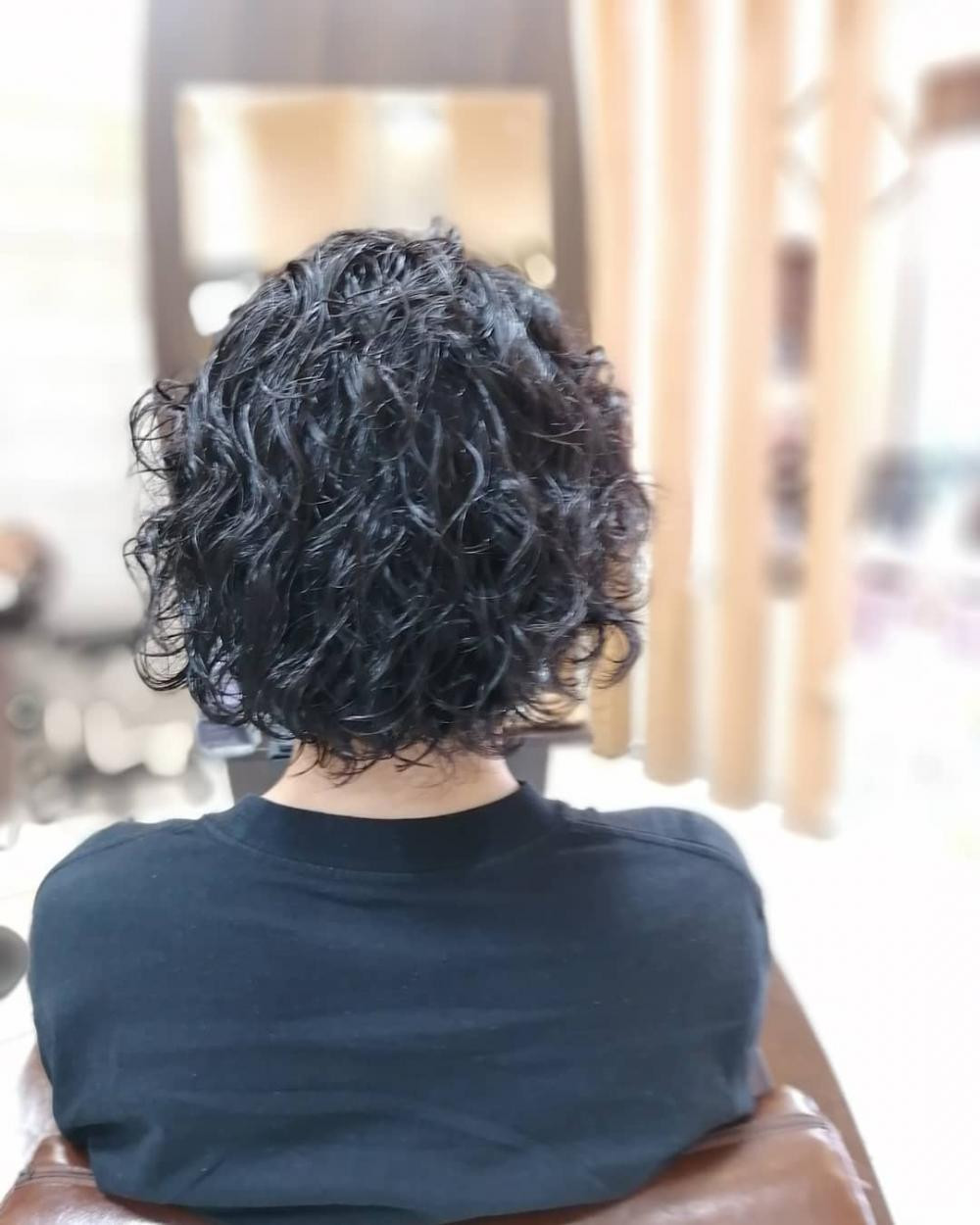 メンズパーマミディアムスタイル Again Hair Design 緑橋のヘアスタイル ヘアログ