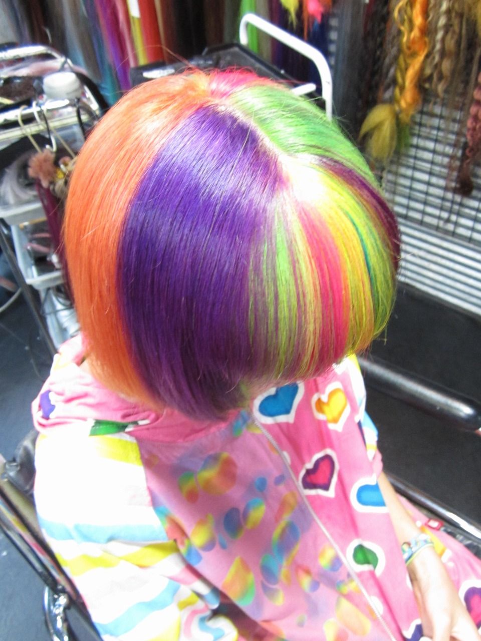 個性派派手髪 レインボーポップカラー バリアート ｔrick Store トリックストア のヘアスタイル ヘアログ