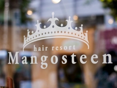 hair resort Mangosteen - サロンのロゴマークです。