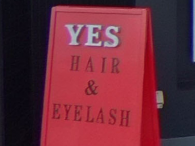 YES by hair