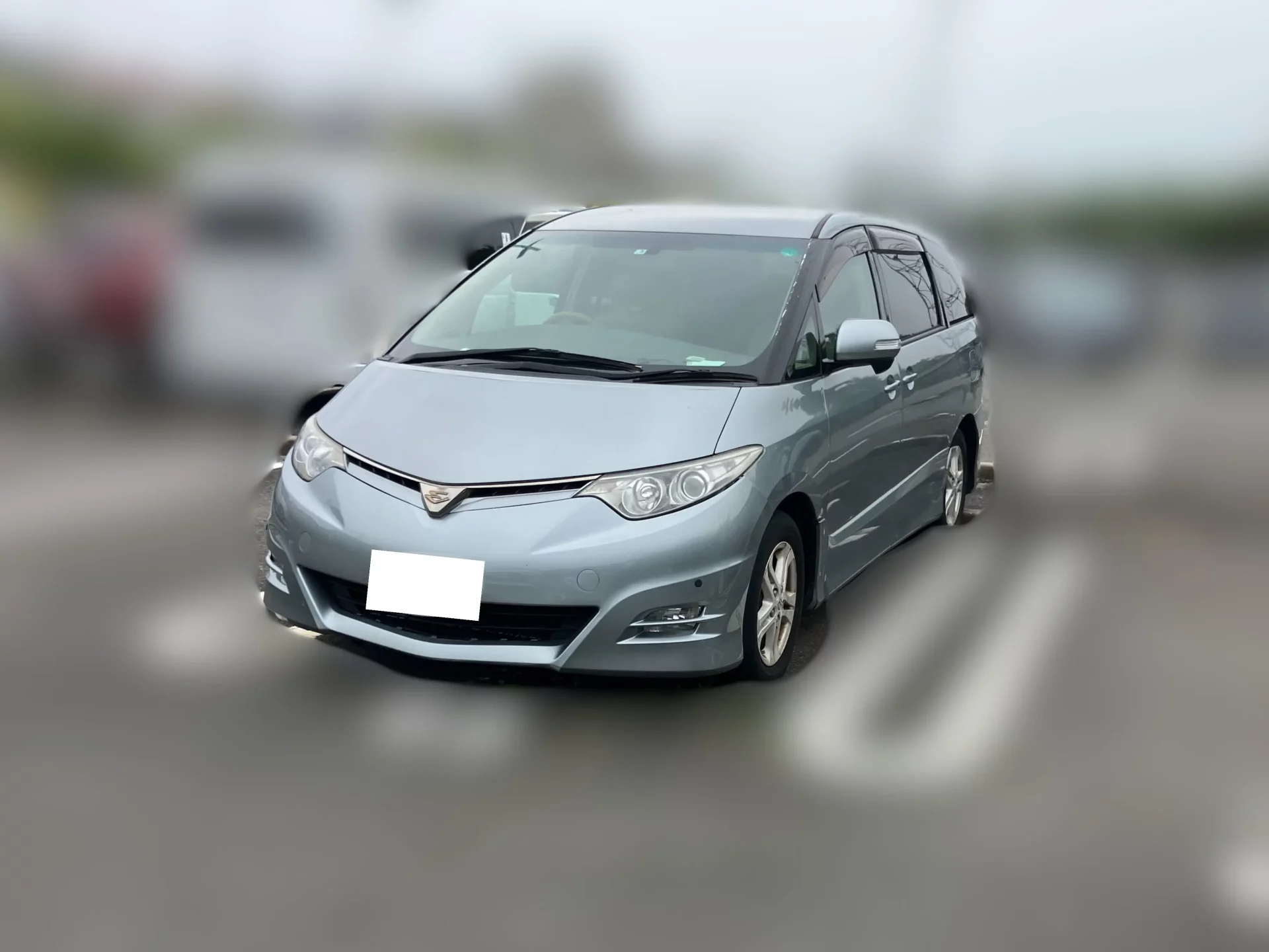 傷だらけの車の買取実績①:トヨタ エスティマ_前からの画像