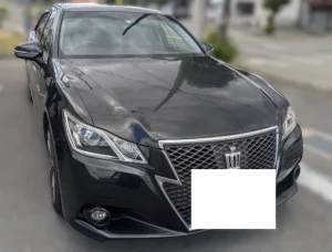 ハイシャルで過去に雹害車として買い取ったトヨタクラウンアスリートの写真です。