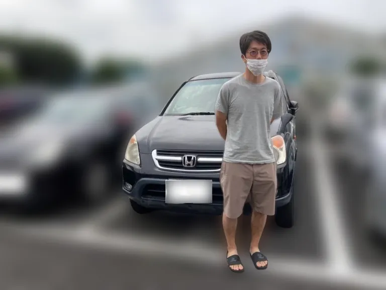 買取実績②：自走できないCRV　前からの画像