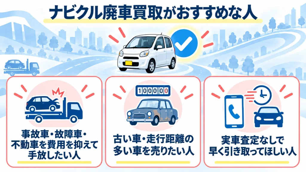 ナビクル 廃車買取 おすすめな人