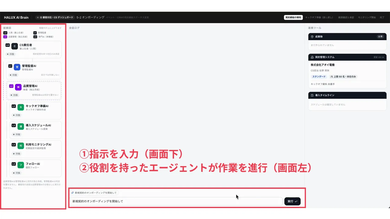 オンボーディングのデモ
