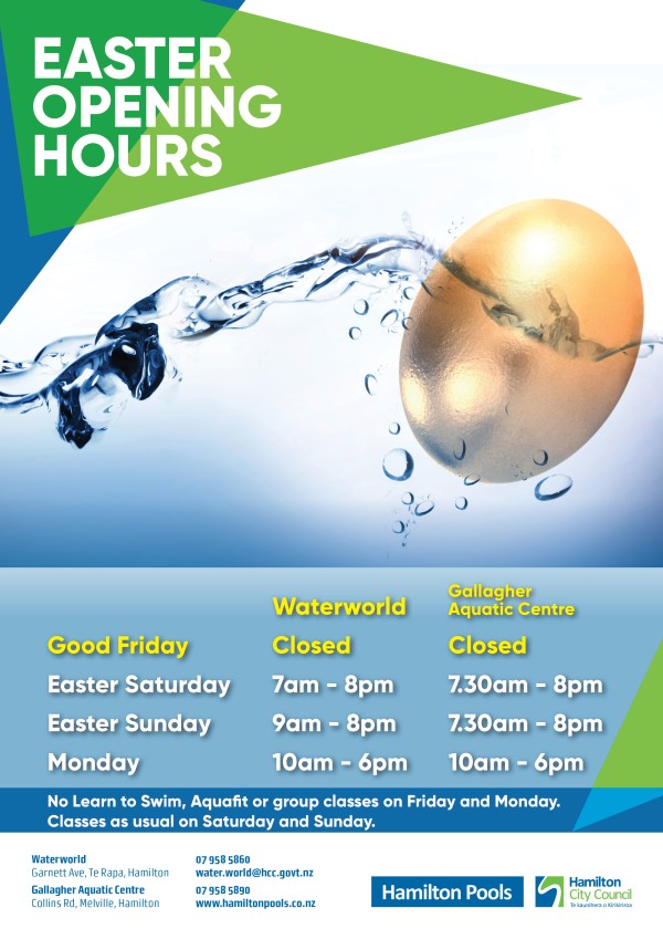 Easter Operating Hours Hamilton Pools