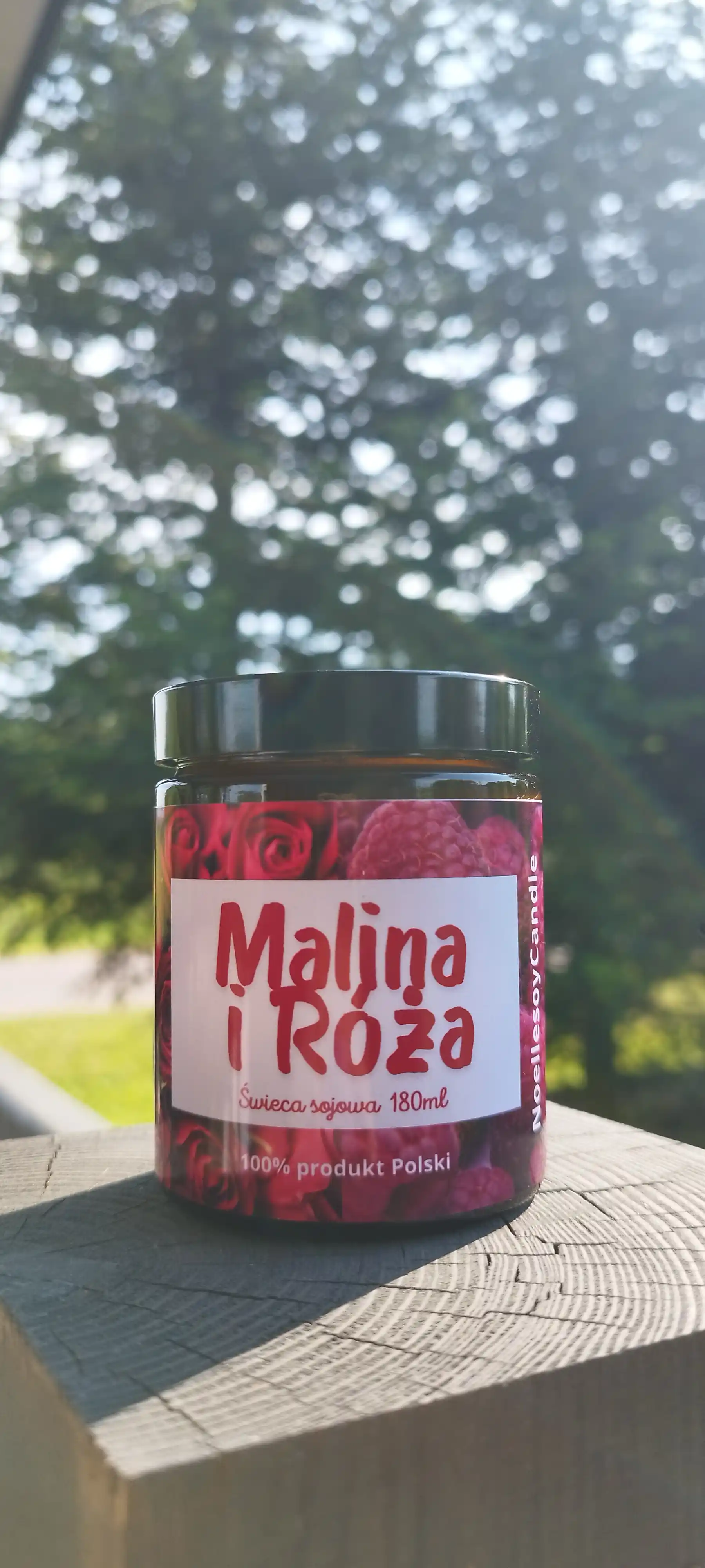 Świeca sojowa Malina i Róża 180 ml