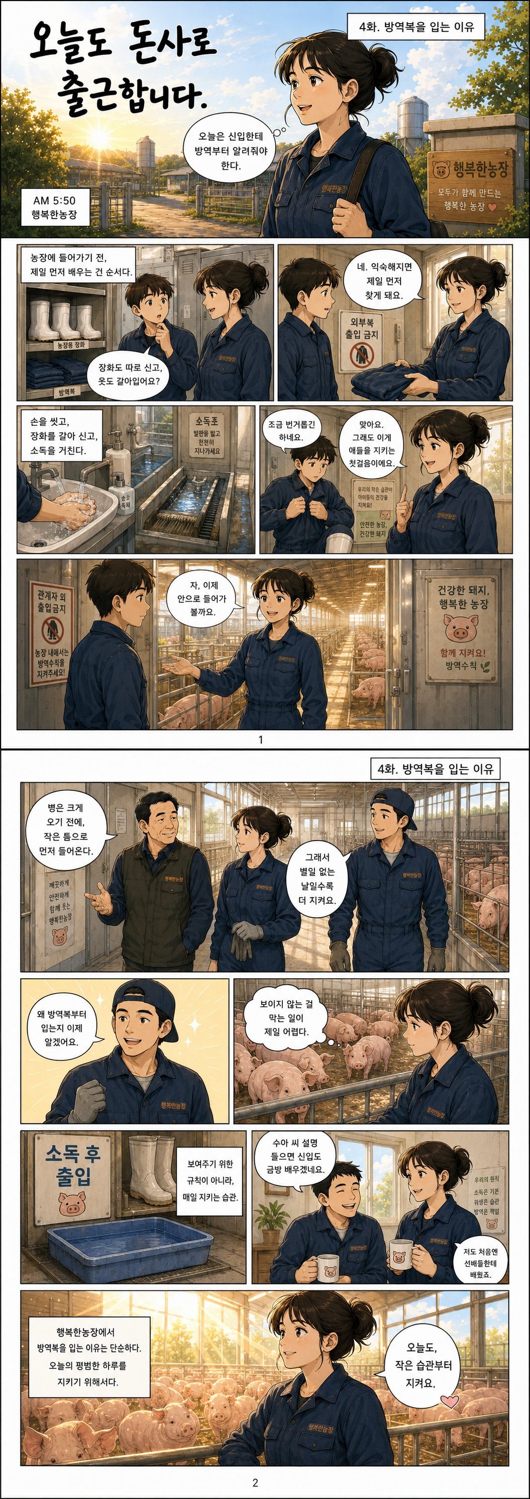 오늘도 돈사로 출근합니다 4화 - 방역복을 입는 이유