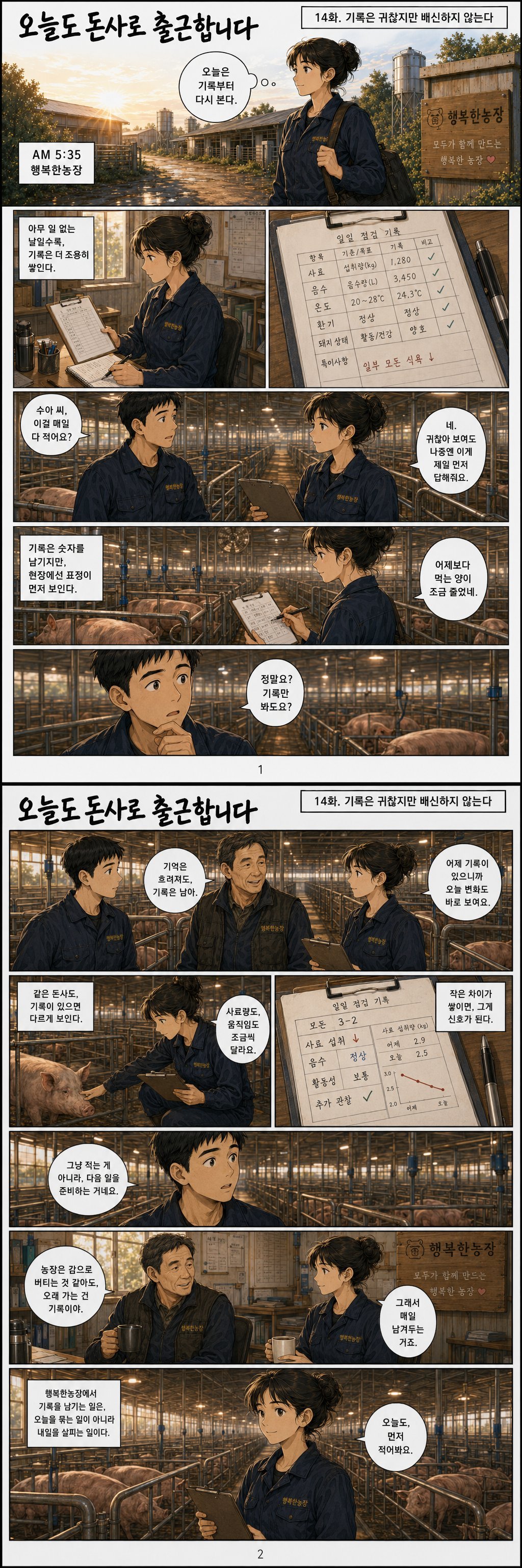 오늘도 돈사로 출근합니다 14화 - 기록은 귀찮지만 배신하지 않는다