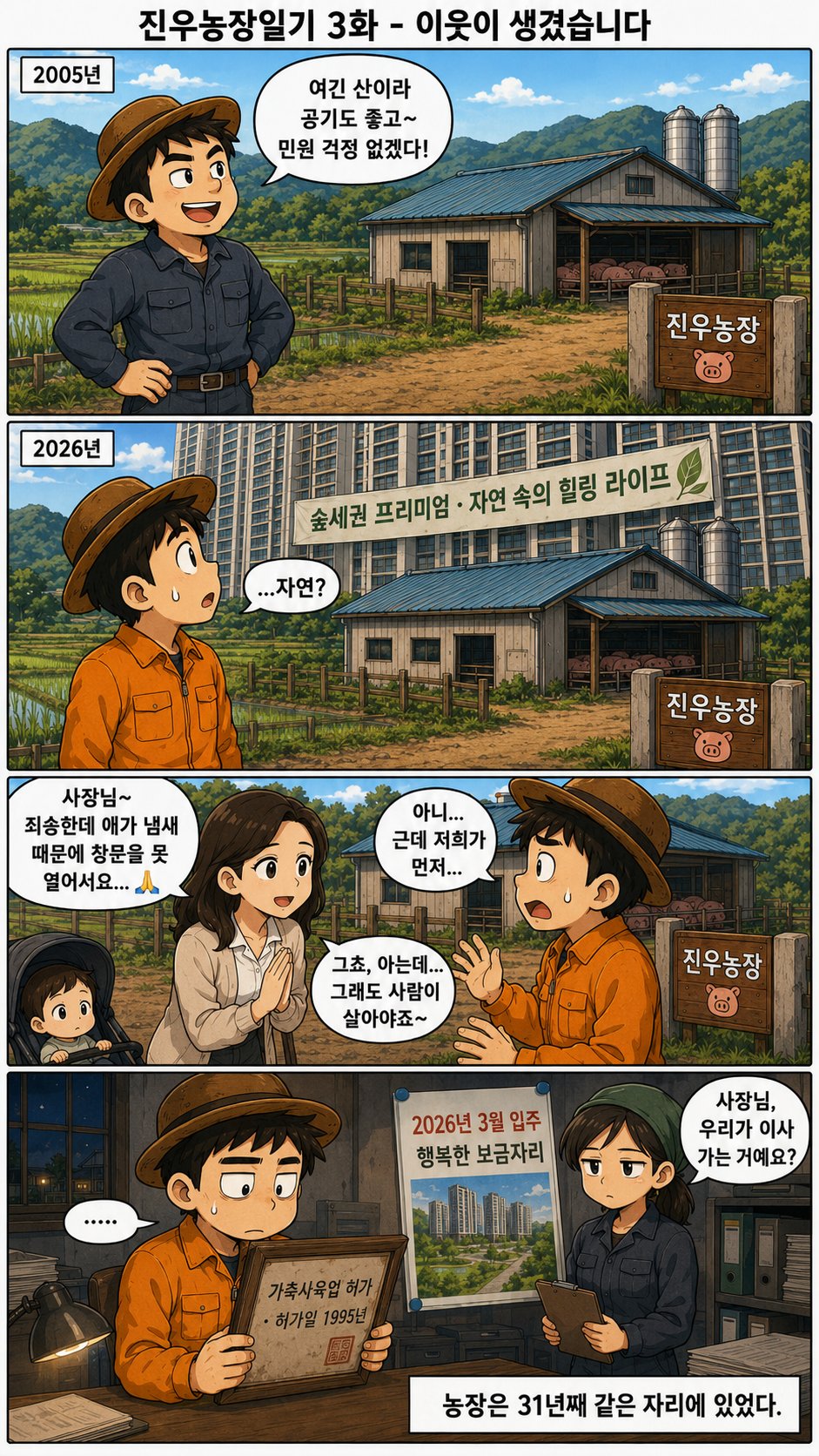진우농장일기 3화 - 이웃이 생겼습니다