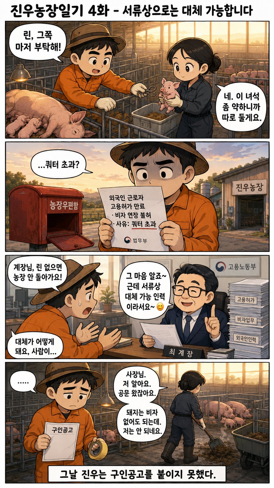 진우농장일기 4화 - 서류상으로는 대체 가능합니다