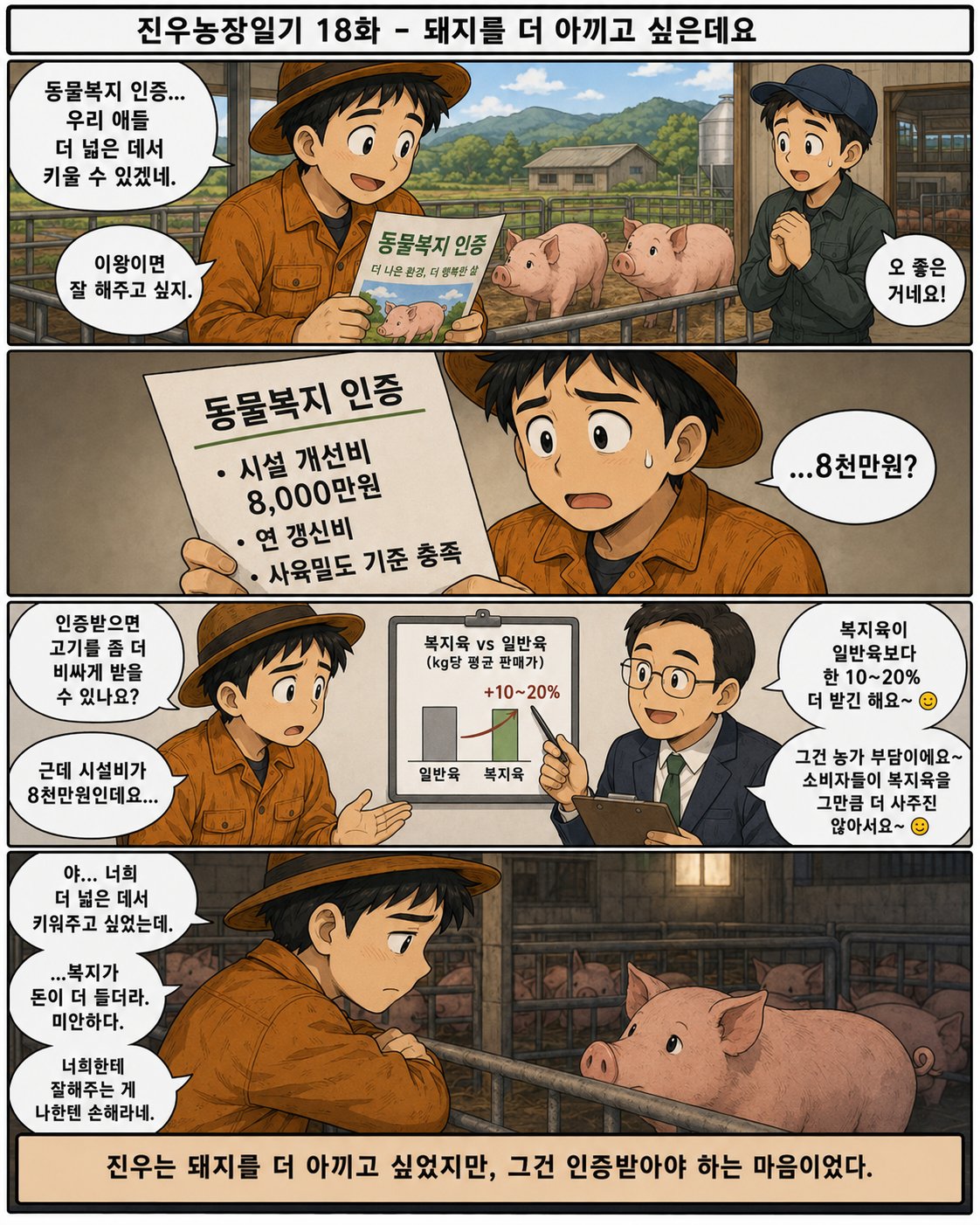 진우농장일기 18화 – 돼지를 더 아끼고 싶은데요