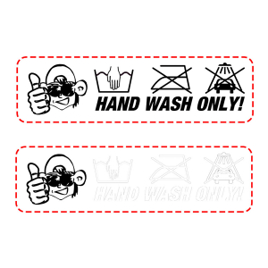 Autodude klistermærke - Hand Wash Only