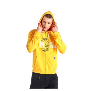 Luvtröja Gyeon Zip Hoodie, Gul