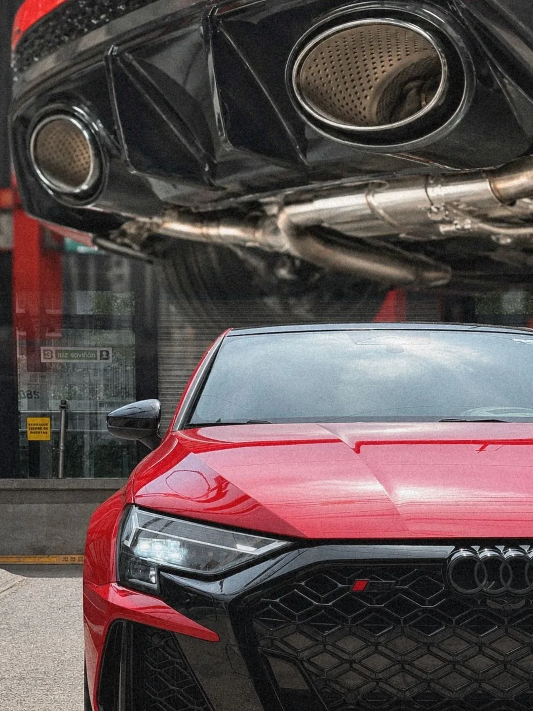 Sistema catback completo instalado en Audi RS3 Sedán