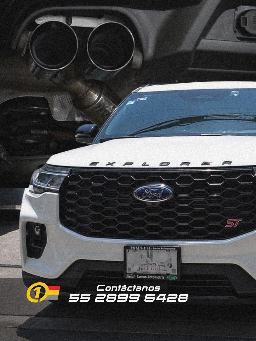 Sistema catback de acero inoxidable instalado en Ford Explorer ST