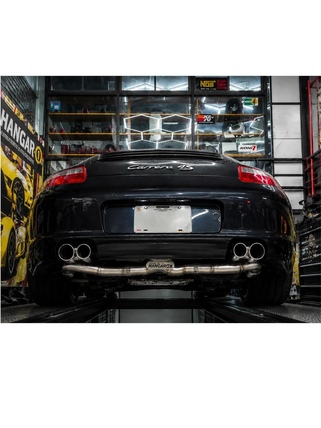 X-pipe Hangar1 en acero inoxidable instalado en Porsche 911 Carrera 4S